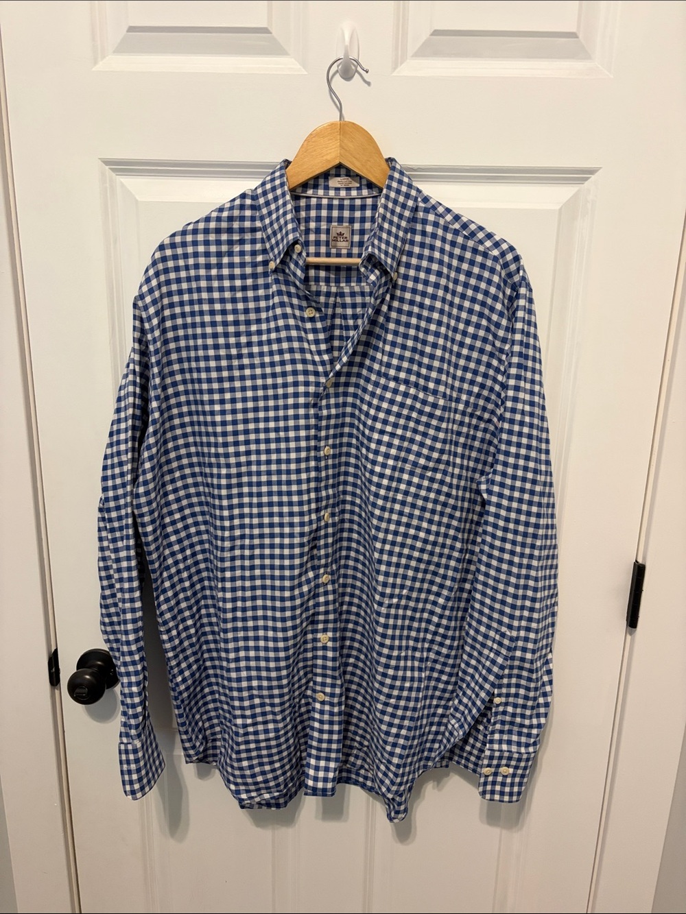 Peter Millar Blue Gingham Button-Down Shirt